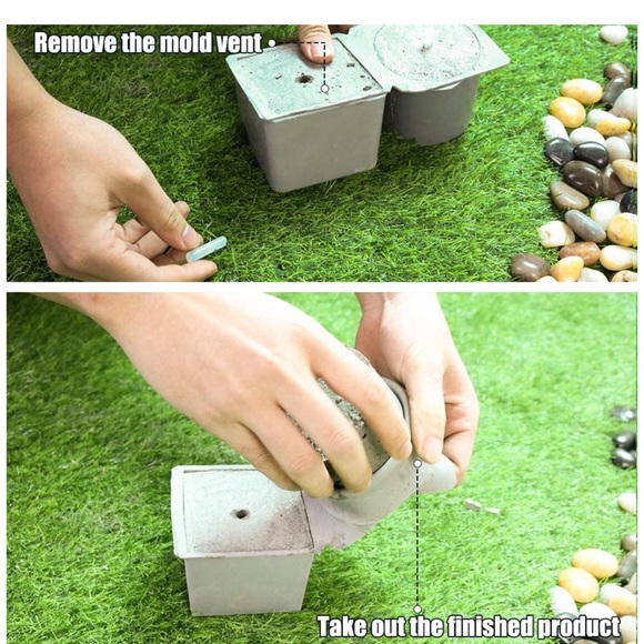 Stylish Silicone Mold Square Round Pots Plants - Picture 3 of 5